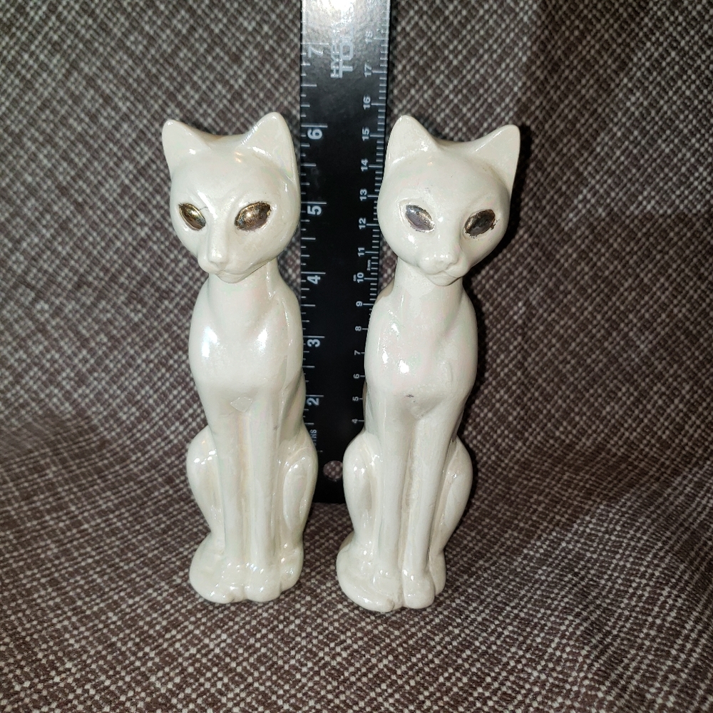 Porcelain Cat Statues